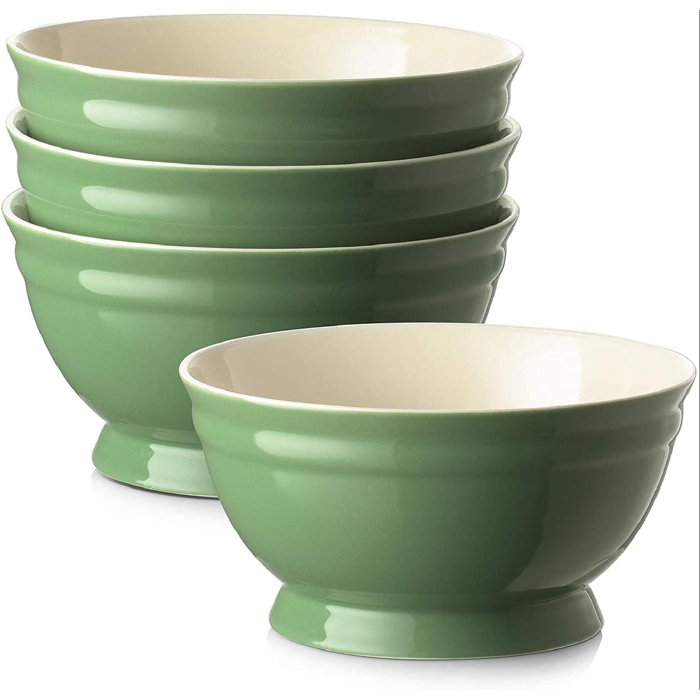 weilaicheng Cereal Soup Bowls, 30 Ounce Ceramic Bowls Set, Dishwasher